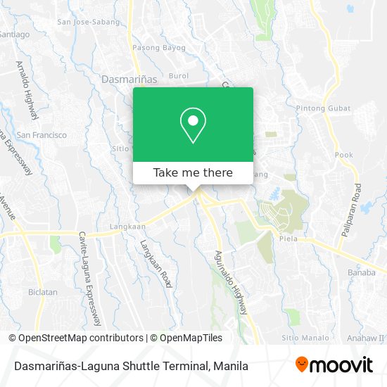 Dasmariñas-Laguna Shuttle Terminal map