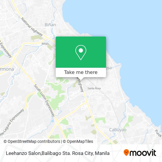 Leehanzo Salon,Balibago Sta. Rosa City map