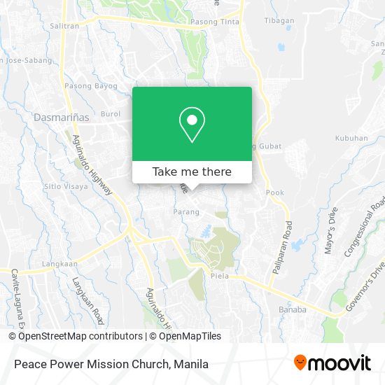 Peace Power Mission Church map