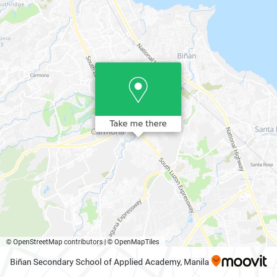 Biñan Secondary School of Applied Academy map