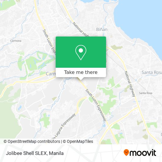 Jolibee Shell SLEX map