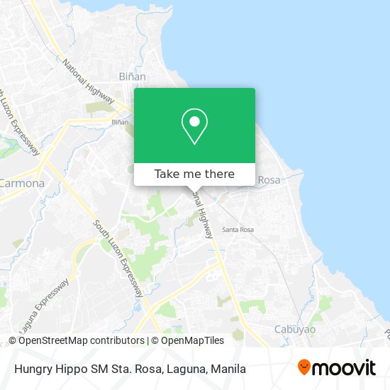 Hungry Hippo SM Sta. Rosa, Laguna map