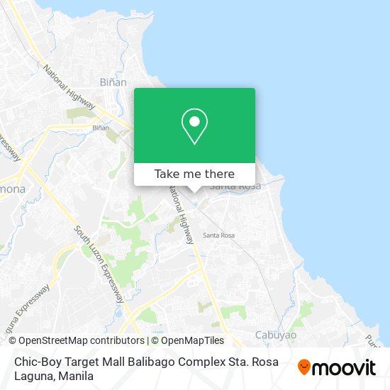 Chic-Boy Target Mall Balibago Complex Sta. Rosa Laguna map