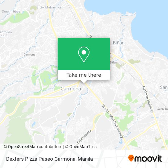 Dexters Pizza Paseo Carmona map