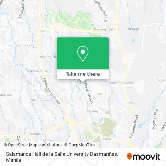 Salamanca Hall de la Salle University Dasmariñas map