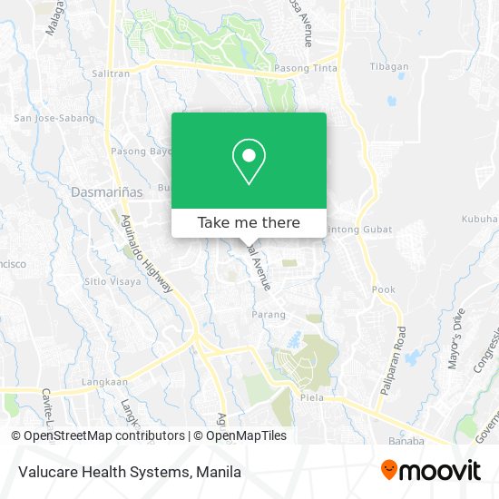 Valucare Health Systems map