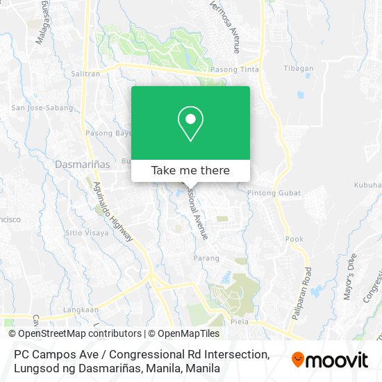 PC Campos Ave / Congressional Rd Intersection, Lungsod ng Dasmariñas, Manila map