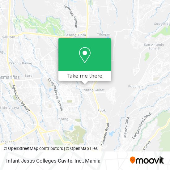 Infant Jesus Colleges Cavite, Inc. map