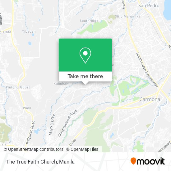 The True Faith Church map