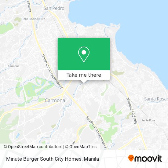 Minute Burger South City Homes map