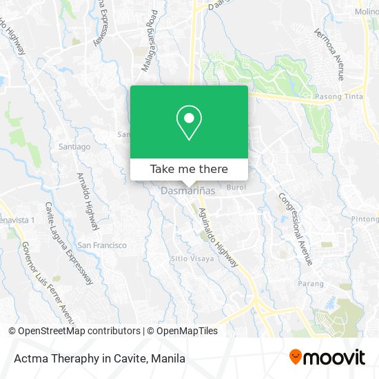 Actma Theraphy in Cavite map