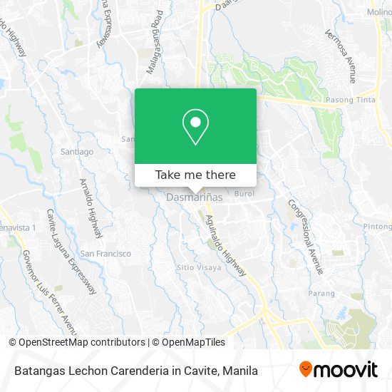 Batangas Lechon Carenderia in Cavite map