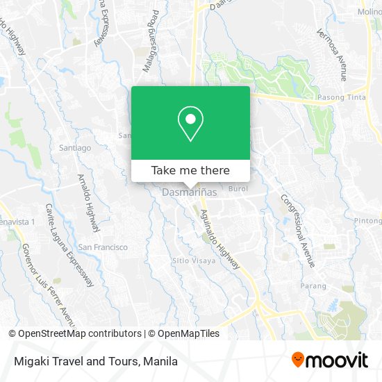 Migaki Travel and Tours map