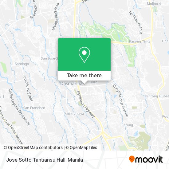 Jose Sotto Tantiansu Hall map