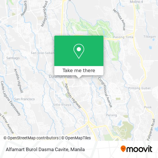 Alfamart Burol Dasma Cavite map