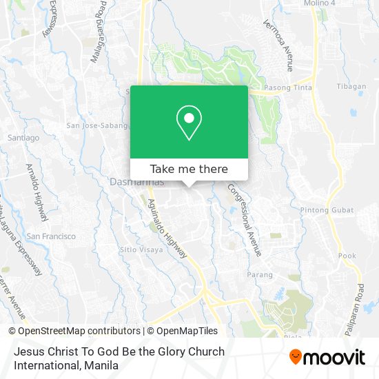 Jesus Christ To God Be the Glory Church International map