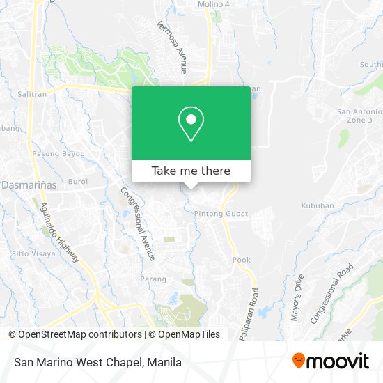 San Marino West Chapel map