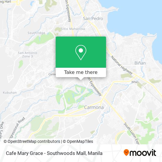 Cafe Mary Grace - Southwoods Mall map