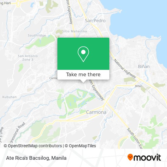 Ate Rica's Bacsilog map