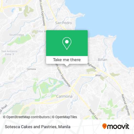 Sotesca Cakes and Pastries map