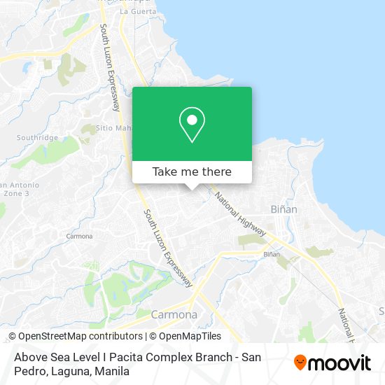 Above Sea Level I Pacita Complex Branch - San Pedro, Laguna map