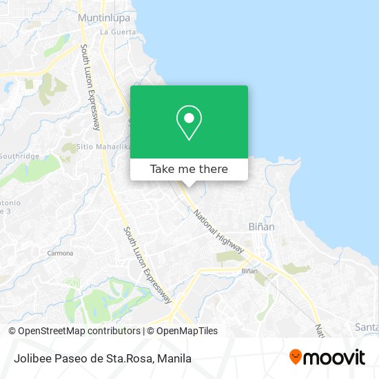 Jolibee Paseo de Sta.Rosa map