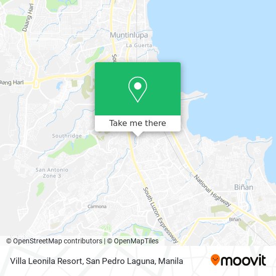 Villa Leonila Resort, San Pedro Laguna map