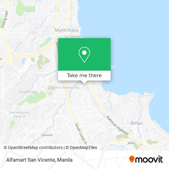 Alfamart San Vicente map