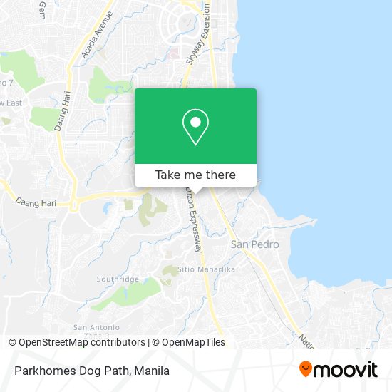 Parkhomes Dog Path map