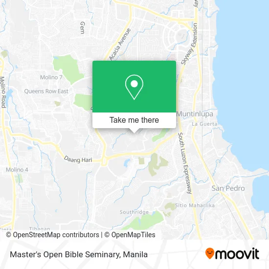 Master's Open Bible Seminary map