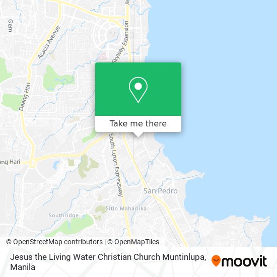 Jesus the Living Water Christian Church Muntinlupa map