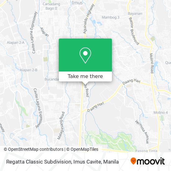 Regatta Classic Subdivision, Imus Cavite map