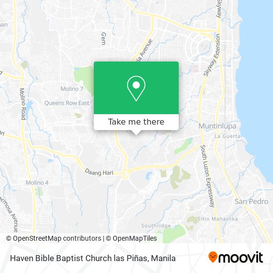 Haven Bible Baptist Church las Piñas map