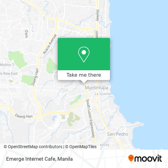 Emerge Internet Cafe map