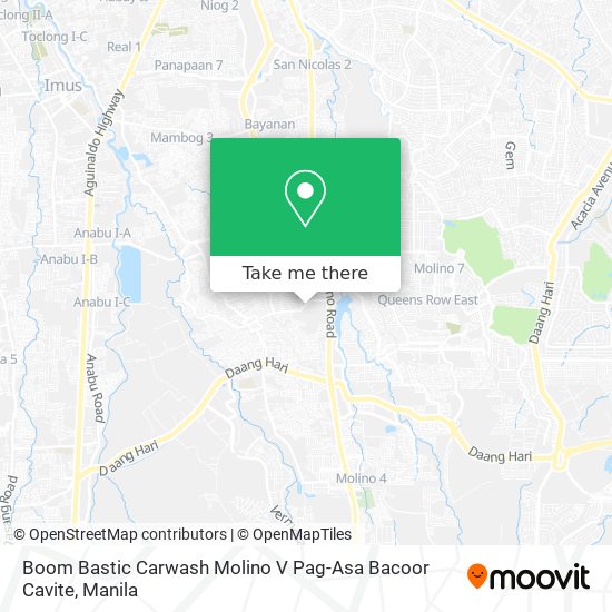 Boom Bastic Carwash Molino V Pag-Asa Bacoor Cavite map