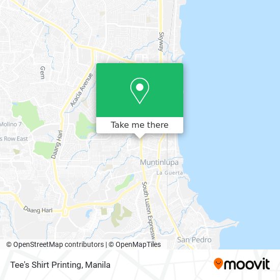 Tee's Shirt Printing map