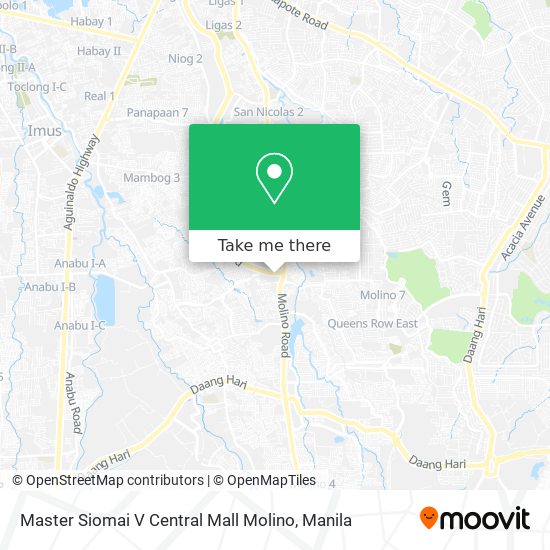 Master Siomai V Central Mall Molino map