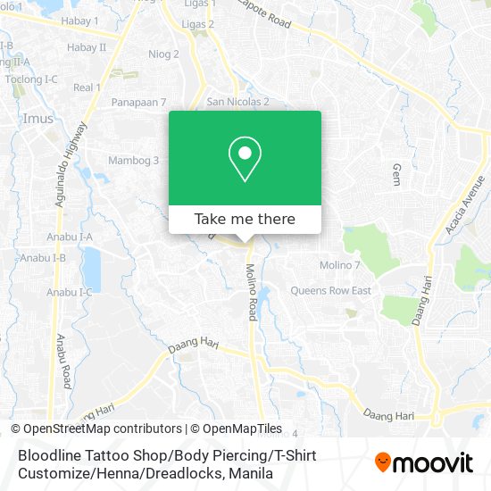 Bloodline Tattoo Shop / Body Piercing / T-Shirt Customize / Henna / Dreadlocks map