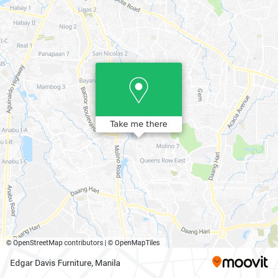 Edgar Davis Furniture map