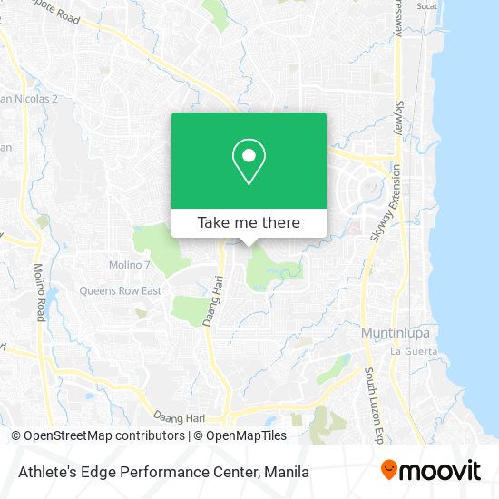 Athlete's Edge Performance Center map