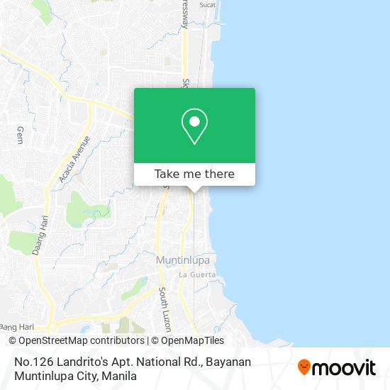 No.126 Landrito's Apt. National Rd., Bayanan Muntinlupa City map