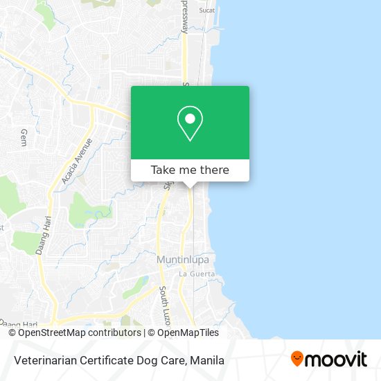 Veterinarian Certificate Dog Care map