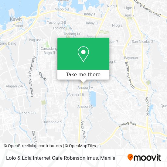 Lolo & Lola Internet Cafe Robinson Imus map