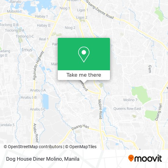 Dog House Diner Molino map