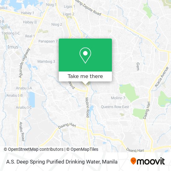 A.S. Deep Spring Purified Drinking Water map