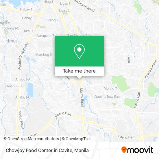 Chowjoy Food Center in Cavite map
