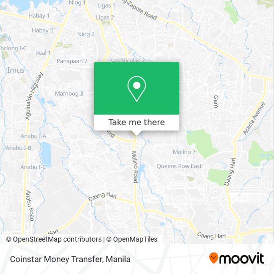 Coinstar Money Transfer map