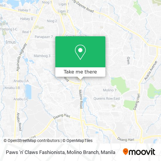 Paws 'n' Claws Fashionista, Molino Branch map