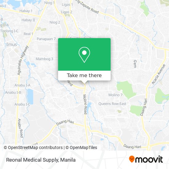 Reonal Medical Supply map