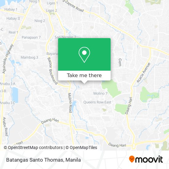 Batangas Santo Thomas map